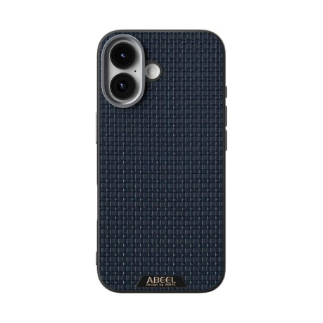 Ультратонкий чехол ABEEL Ruyi Pattern 6D Micro Relief MagSafe Leather на iPhone 17 - синий