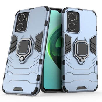 Противоударный чехол Magnetic Ring с подставкой на Xiaomi Redmi Note 11E/Redme 10 5G - синий