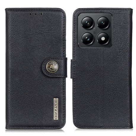 Чохол-книжка KHAZNEH Cowhide Texture на Xiaomi 14T Pro - чорний
