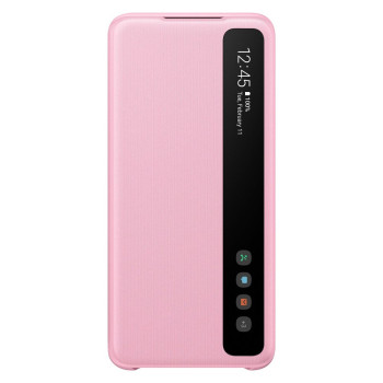 Оригинальный чехол-книжка  Samsung Clear View Standing Cover для Samsung Galaxy S20 pink (EF-ZG980CPEGEU)