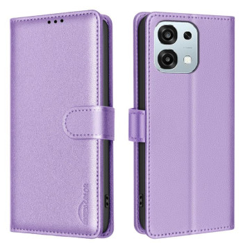 Чехол-книжка Litchi Texture RFID Anti-theft Leather на OPPO A6 Pro 5G/4G Global — фиолетовый