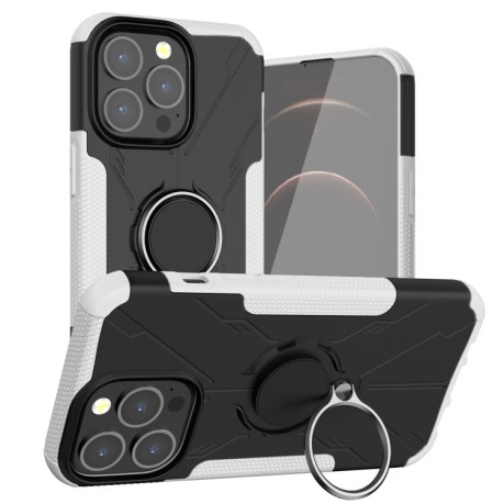 Противоударный чехол Machine Armor Bear для iPhone 13 Pro Max - белый