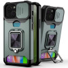Противоударный чехол Sliding Camera Design для iPhone 13 mini - зеленый