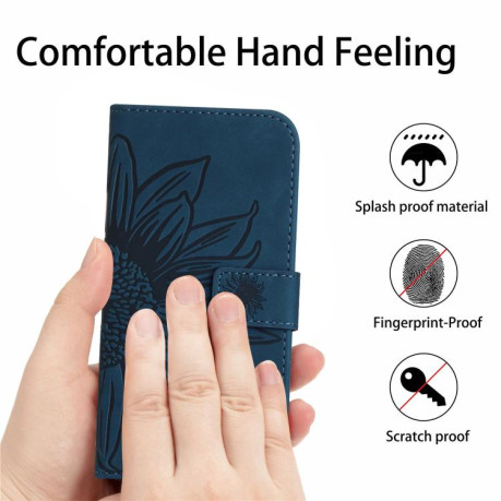 Чехол-книжка Skin Feel Sun Flower для Motorola Edge 60 5G - синий
