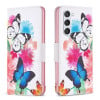 Чохол-книжка Colored Drawing Pattern для Samsung Galaxy S25 5G - Butterflies