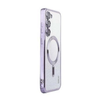 Протиударний чохол ENKAY Hat-Prince Magnetic Glitter Plated  для Samsung Galaxy S25+ 5G - фіолетовий