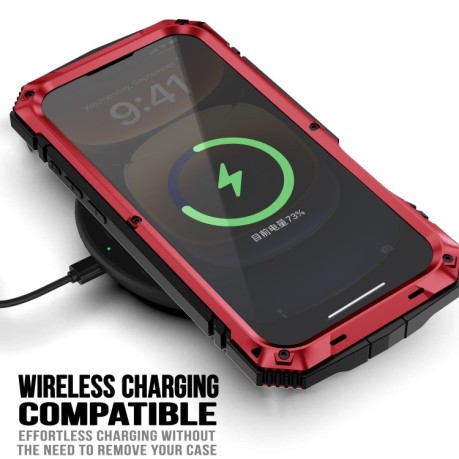 Протиударний чохол R-JUST Life Waterproof для iPhone 16 Pro - червоний