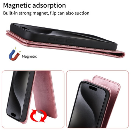 Флип-чехол Vertical Flip Leather Phone Case with Card Slot для Motorola Moto G85 5G / S50 Neo 5G - золото