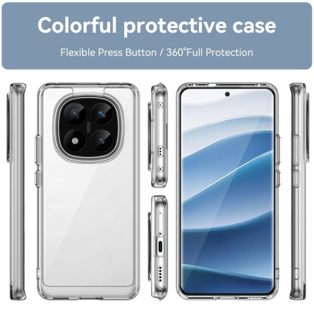 Противоударный чехол Colorful Acrylic Series для Xiaomi Redmi Note 14 Pro+ 5G - прозрачный