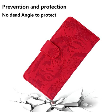 Чехол-книжка Tiger Embossing для Xiaomi Redmi Note 14 4G 164.84mm - красный