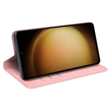 Чохол-книжка Retro Skin Feel Business Magnetic на Samsung Galaxy S24+ 5G - рожевий