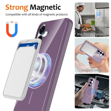 Чохол Glossy глянсовий з MagSafe на Samsung Galaxy S25 FE 5G - фіолетовий