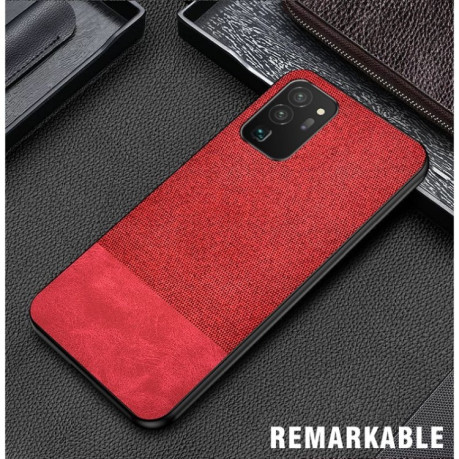Ударозащитный чехол Cloth Texture на Samsung Galaxy S20 FE - красный