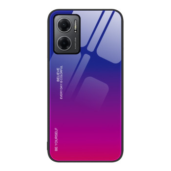 Противоударный чехол Gradient Color Glass для Xiaomi Redmi Note 11E/Redme 10 5G - фиолетовый