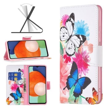 Чехол-книжка Colored Drawing Pattern для Samsung Galaxy A13 4G - Butterfly