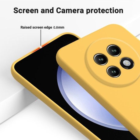 Силіконовий чохол Solid Color Liquid Silicone на Realme 13+ 5G/13 Pro 5G/13 Pro+ - жовтий