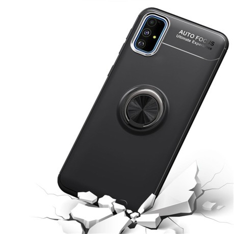 Противоударный чехол Lenuo на Samsung Galaxy A71- черно-синий