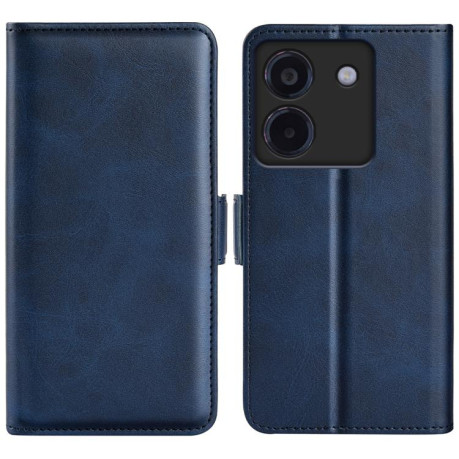 Чехол-книжка Dual-side Magnetic Buckle для Xiaomi Poco M7 Pro 5G - синий