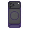 Противоударный чехол Kalebol MagSafe Invisible Tilt Holder PC Hybrid TPU для iPhone 17 Pro Max - фиолетовый