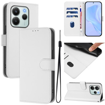 Чохол-книжка з м'яким покриттям (Skin Feel) зі шнурком на Xiaomi Redmi Note 14 4G 164.48mm - білий