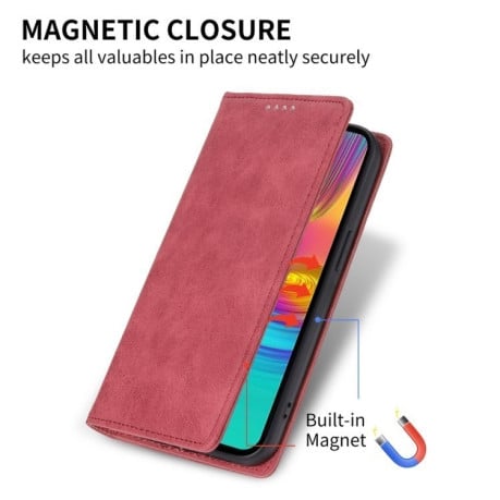 Чохол-книжка Business Solid Color із захистом від сканування RFID на Samsung Galaxy A17 4G - червоний