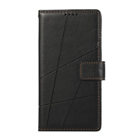 Чехол-книжка противоударная PU Genuine Leather Texture Embossed Line для Realme 12 5G - черный