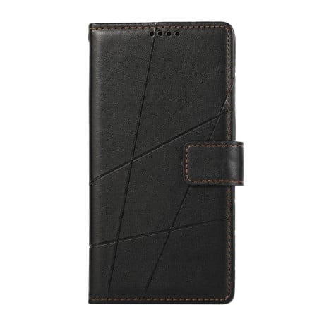 Чохол-книжка протиударна PU Genuine Leather Texture Embossed Line для Samsung Galaxy A05 - чорний