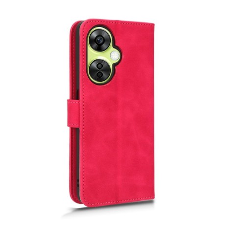 Чохол-книжка Skin Feel Magnetic для OnePlus Nord CE 3 Lite - пурпурно-червоний