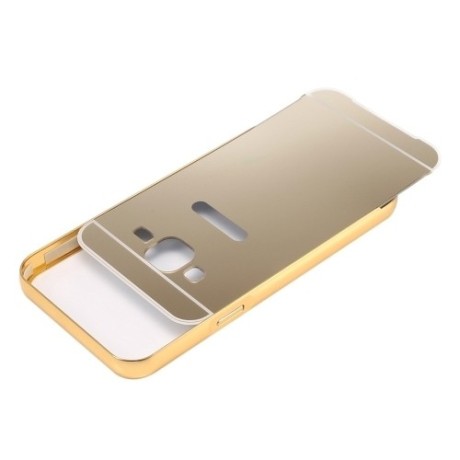 Металевий Бампер та Акрилова накладка Push-pull Style Gold Samsung Galaxy J5 (2016) / J510