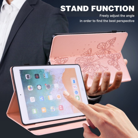 Чехол-книжка Butterfly Rose Embossed для Xiaomi Redmi Pad SE - розовый