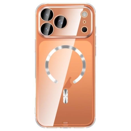 Чехол Plating Paint с MagSafe и защитой камеры для iPhone 17 Pro Max — прозрачный