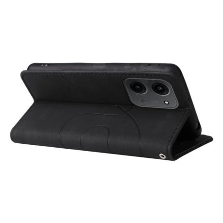 Чохол-книжка Dual-color Splicing Flip Leather на Xiaomi Redmi 15C 4G EU / 15C 5G 173.1mm - чорно-червоний