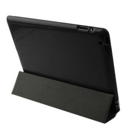 2 в 1 Черный Чехол Smart Cover Sleep / Wake-up + Накладка на заднюю панель для iPad 4 / New iPad (iPad 3) / iPad 2