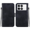 Чехол-книжка Lotus Embossed для Xiaomi Poco F6 Pro - черный