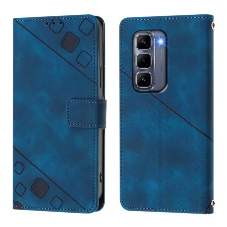 Чехол-книжка Skin-feel Embossed для Infinix Hot 50 Pro+ 4G - синий