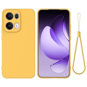 Силиконовый чехол Solid Color Liquid Silicone на OPPO Reno13 Pro 5G - желтый