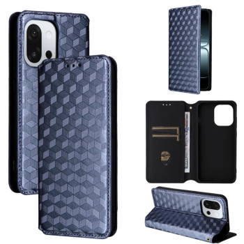 Чехол-книжка Cubic Grid Calf Texture для OnePlus 13T - синий