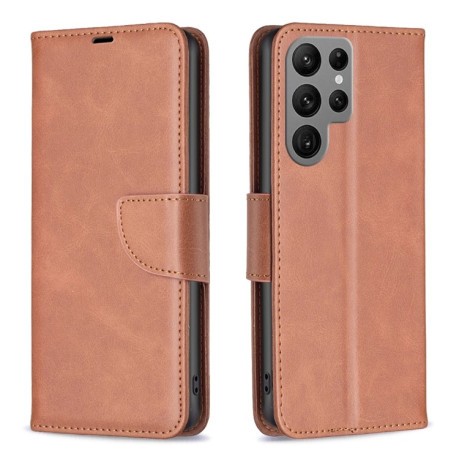 Чохол-книжка Retro Lambskin Texture для Samsung Galaxy S24 Ultra 5G - коричневий
