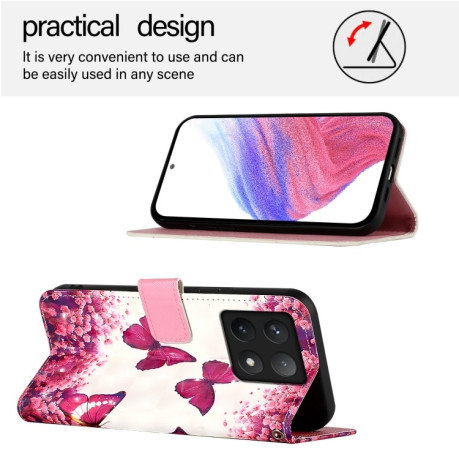 Чохол-книжка 3D Painting для Xiaomi 14T Pro - Butterfly