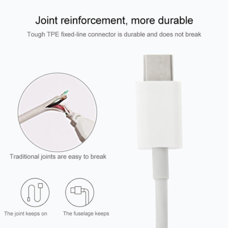 Кабель 1m USB-C / Type-C 3.1 Male to 8 Pin Male Data Cable на iPhone / iPad - білий