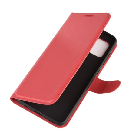 Чехол-книжка Litchi Texture на Samsung Galaxy A31 - красный