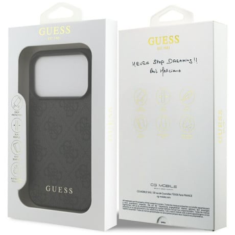 Оригінальний чохол Guess 4G Classic на iPhone 17 Pro - Black