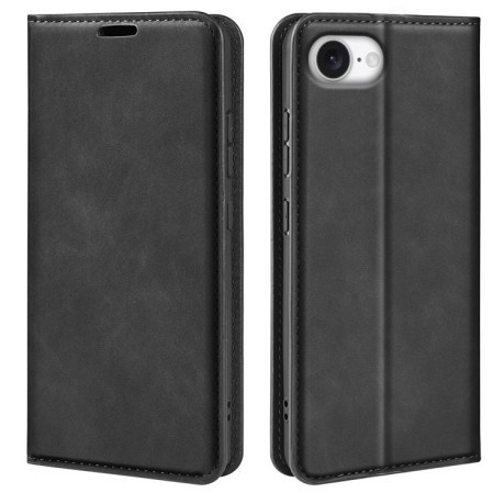 Чохол-книжка Retro Skin Feel Business Magnetic для iPhone 16e - чорний