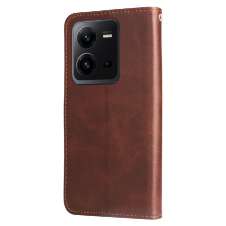 Чохол-книжка Fashion Calf Texture для Vivo V25 5G/V25e 4G - коричневий