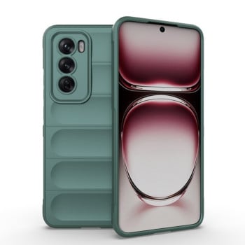 Силиконовый чехол Magic Flannel для OPPO Reno 12 Global - зеленый