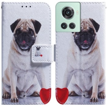 Чохол-книжка Coloured Drawing для OnePlus 10R / Ace - Pug 