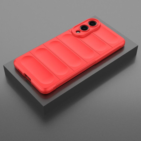 Силиконовый чехол Magic Flannel для Samsung Galaxy S25 Edge 5G - красный