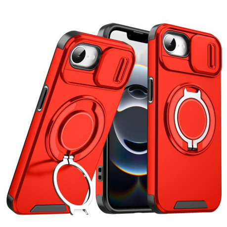 Противоударный чехол Sliding Camshield Ring Holder для  iPhone 16e - красный