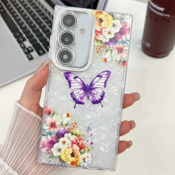 Протиударний чохол Plating Glitter Texture Butterfly Samsung Galaxy S25+ 5G - Flowers Butterflies