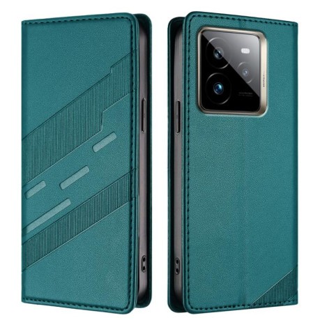 Чехол-книжка Embossed Multi-functional Wallet Retro Leather на Realme GT7 Pro - зеленый
